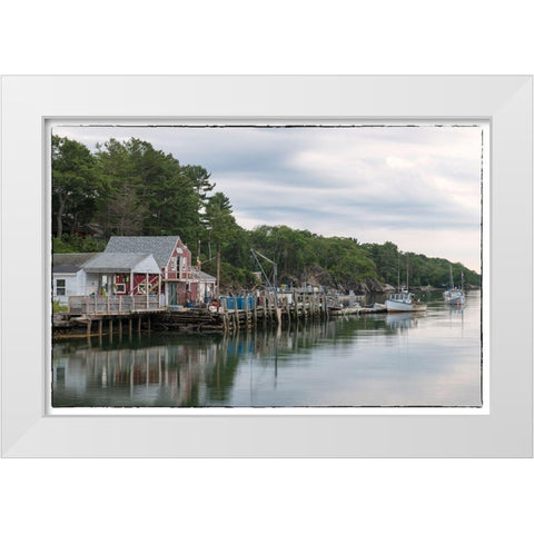 Remote Harbor White Modern Wood Framed Art Print by Head, Danny