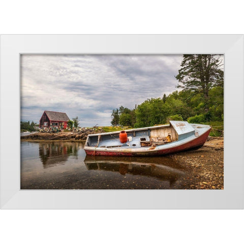Out of Service III White Modern Wood Framed Art Print by Head, Danny