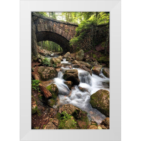 Stone Bridge II White Modern Wood Framed Art Print by Head, Danny