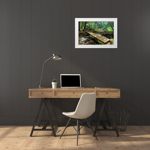 The Crossing White Modern Wood Framed Art Print by Head, Danny