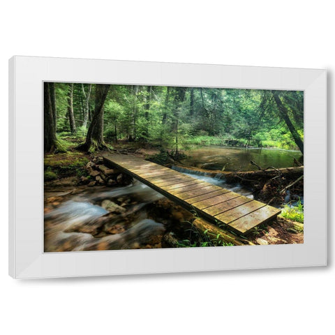 The Crossing White Modern Wood Framed Art Print by Head, Danny