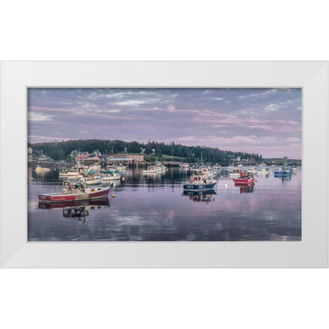 Working Harbor II White Modern Wood Framed Art Print by Head, Danny