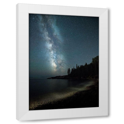 Acadia Sky I White Modern Wood Framed Art Print by Head, Danny