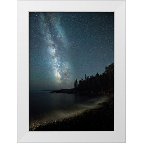 Acadia Sky I White Modern Wood Framed Art Print by Head, Danny