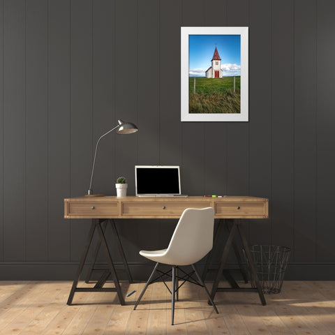 Church by the Sea II White Modern Wood Framed Art Print by Head, Danny