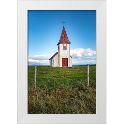 Church by the Sea II White Modern Wood Framed Art Print by Head, Danny