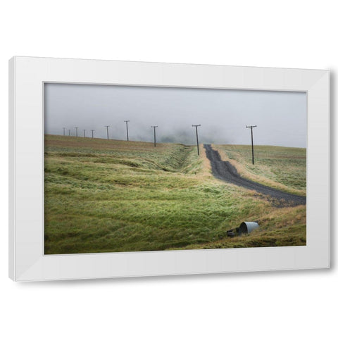Lonely Road White Modern Wood Framed Art Print by Head, Danny