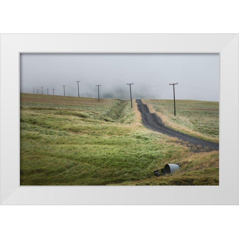Lonely Road White Modern Wood Framed Art Print by Head, Danny