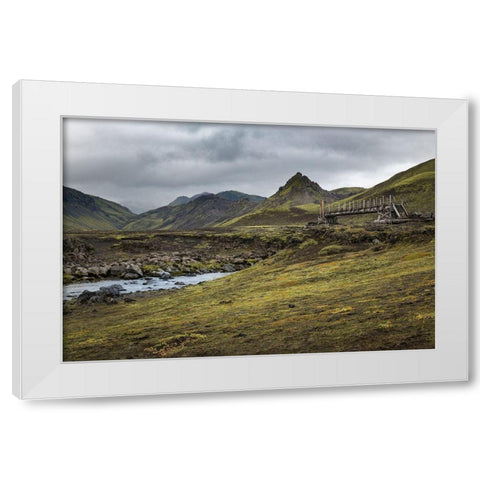 Hikers Bridge I White Modern Wood Framed Art Print by Head, Danny