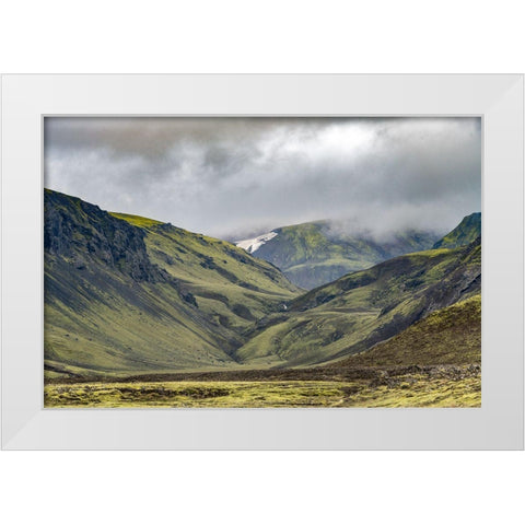 Highland View I White Modern Wood Framed Art Print by Head, Danny