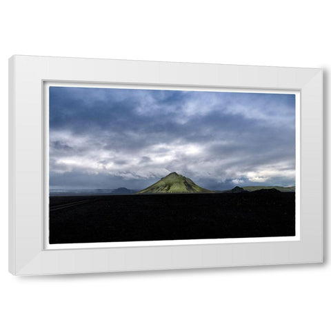 Maelifell White Modern Wood Framed Art Print by Head, Danny