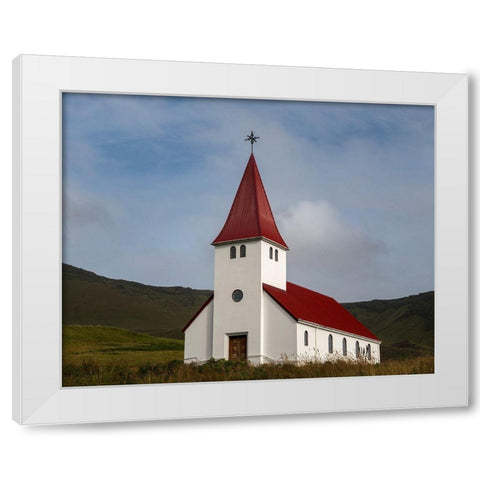Church at Vik I White Modern Wood Framed Art Print by Head, Danny