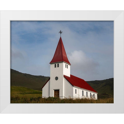 Church at Vik I White Modern Wood Framed Art Print by Head, Danny