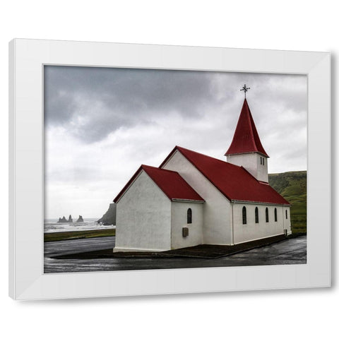 Church at Vik II White Modern Wood Framed Art Print by Head, Danny