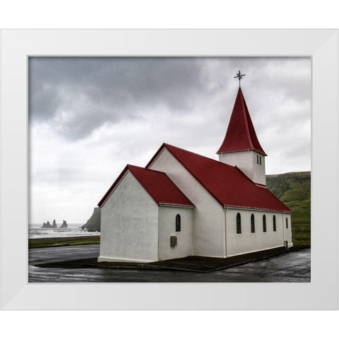 Church at Vik II White Modern Wood Framed Art Print by Head, Danny