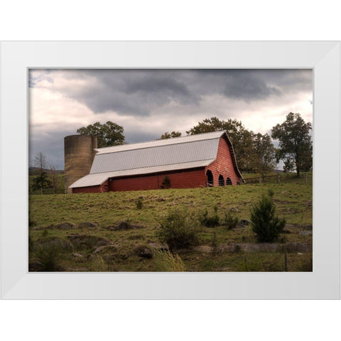 Barn at Bush Farms White Modern Wood Framed Art Print by Head, Danny