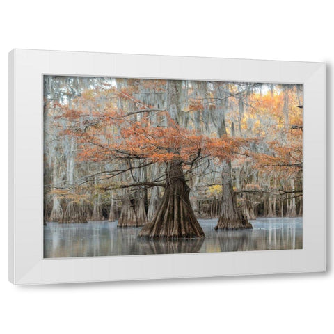 The Dancers White Modern Wood Framed Art Print by Head, Danny