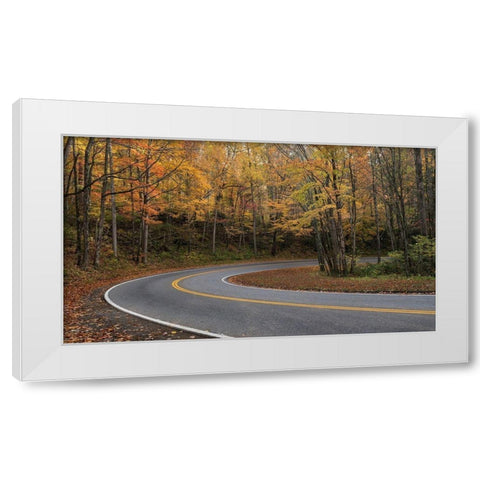Mountain Loop White Modern Wood Framed Art Print by Head, Danny