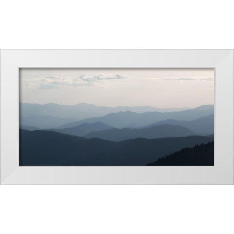 Blue Layers White Modern Wood Framed Art Print by Head, Danny