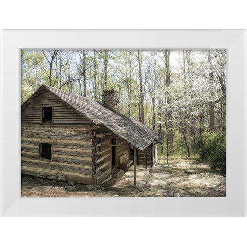 Hikers Cabin White Modern Wood Framed Art Print by Head, Danny