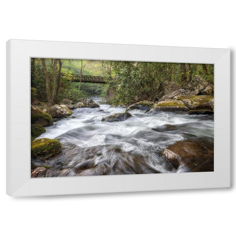 Mountain Rush White Modern Wood Framed Art Print by Head, Danny