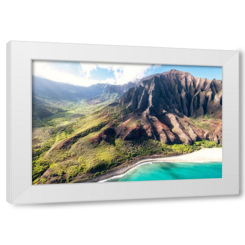 Northshore I White Modern Wood Framed Art Print by Head, Danny