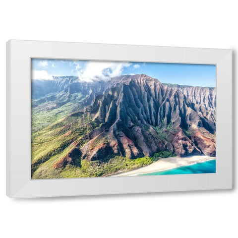 Northshore II White Modern Wood Framed Art Print by Head, Danny