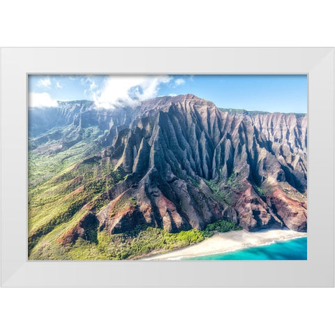 Northshore II White Modern Wood Framed Art Print by Head, Danny