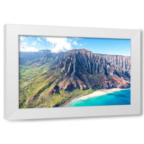 Northshore III White Modern Wood Framed Art Print by Head, Danny