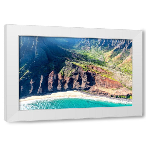 Northshore IV White Modern Wood Framed Art Print by Head, Danny