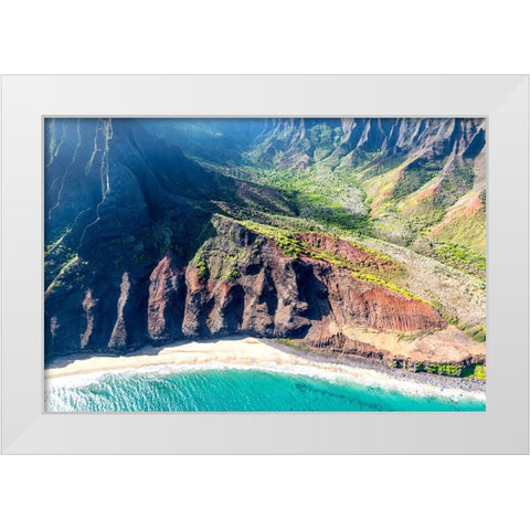 Northshore IV White Modern Wood Framed Art Print by Head, Danny