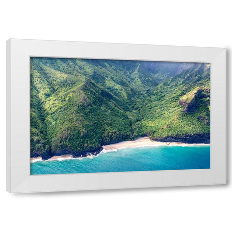 Northshore V White Modern Wood Framed Art Print by Head, Danny
