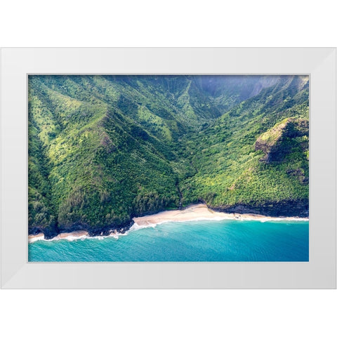 Northshore V White Modern Wood Framed Art Print by Head, Danny