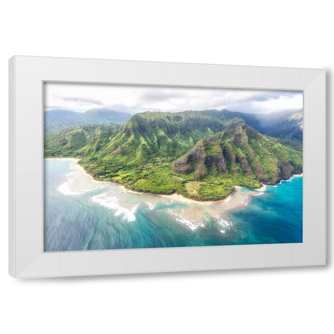 Kee View White Modern Wood Framed Art Print by Head, Danny