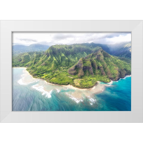 Kee View White Modern Wood Framed Art Print by Head, Danny