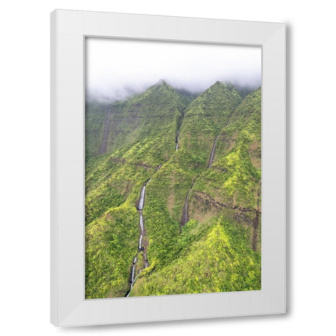 Water Ribbons I White Modern Wood Framed Art Print by Head, Danny