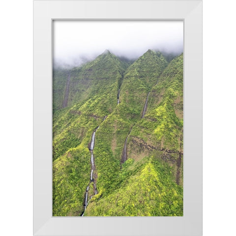 Water Ribbons I White Modern Wood Framed Art Print by Head, Danny