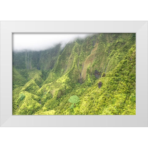 Water Ribbons II White Modern Wood Framed Art Print by Head, Danny