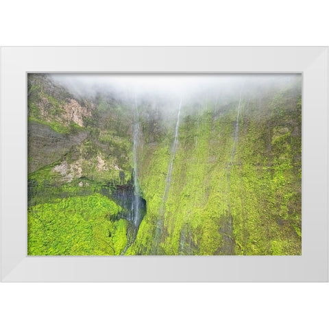 Water Ribbons III White Modern Wood Framed Art Print by Head, Danny