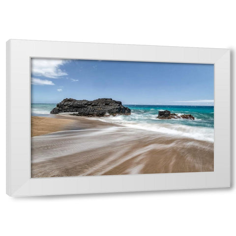 Silky Surf II White Modern Wood Framed Art Print by Head, Danny