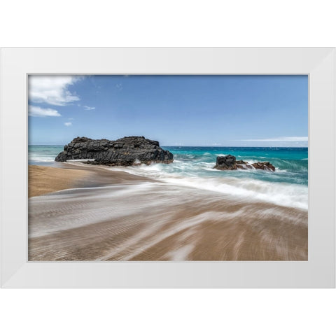 Silky Surf II White Modern Wood Framed Art Print by Head, Danny