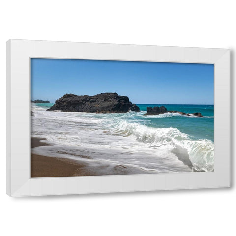 Beaking Surf I White Modern Wood Framed Art Print by Head, Danny