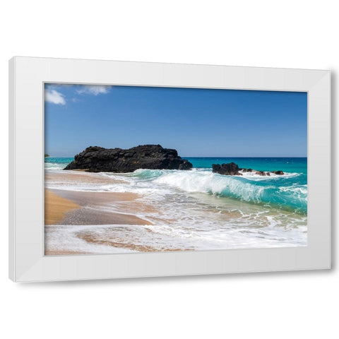 Breaking Surf II White Modern Wood Framed Art Print by Head, Danny