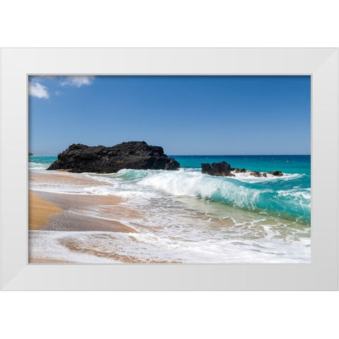 Breaking Surf II White Modern Wood Framed Art Print by Head, Danny