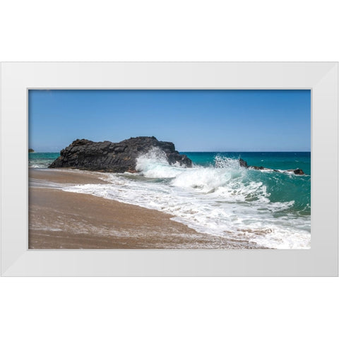 Breaking Surf III White Modern Wood Framed Art Print by Head, Danny