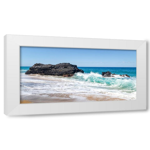 Breaking Surf IV White Modern Wood Framed Art Print by Head, Danny