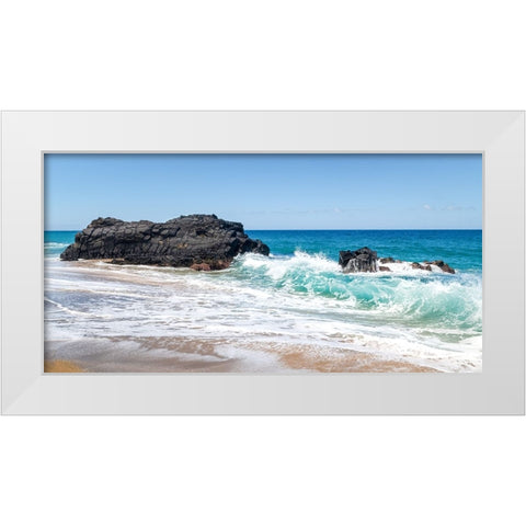 Breaking Surf IV White Modern Wood Framed Art Print by Head, Danny