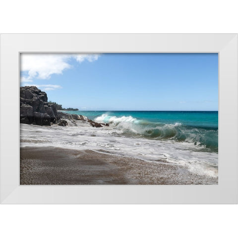 Breaking Surf VI White Modern Wood Framed Art Print by Head, Danny