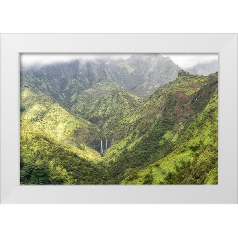 Tropical Valley White Modern Wood Framed Art Print by Head, Danny