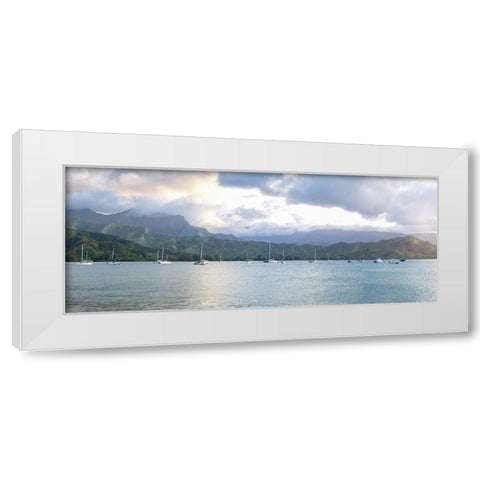Hanalei Pano I White Modern Wood Framed Art Print by Head, Danny